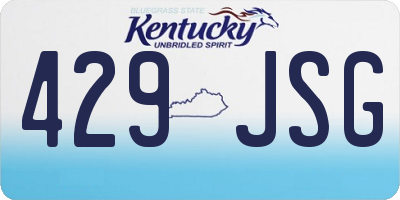 KY license plate 429JSG