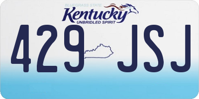KY license plate 429JSJ