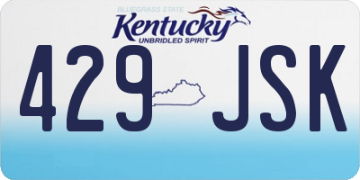KY license plate 429JSK