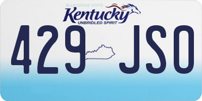 KY license plate 429JSO