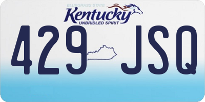 KY license plate 429JSQ