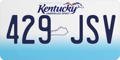 KY license plate 429JSV