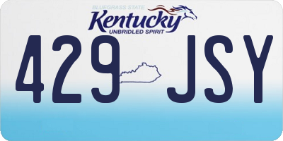 KY license plate 429JSY