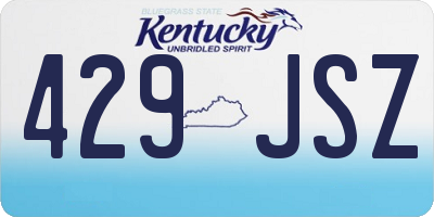 KY license plate 429JSZ