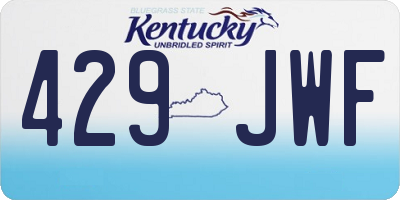 KY license plate 429JWF