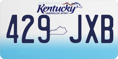 KY license plate 429JXB