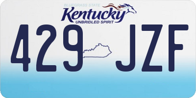 KY license plate 429JZF