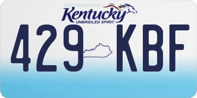 KY license plate 429KBF