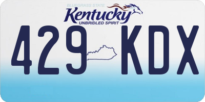 KY license plate 429KDX