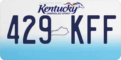 KY license plate 429KFF