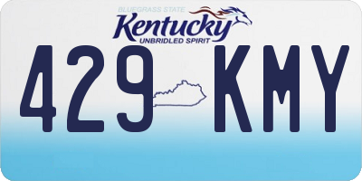 KY license plate 429KMY