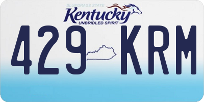 KY license plate 429KRM