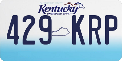 KY license plate 429KRP