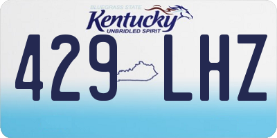 KY license plate 429LHZ