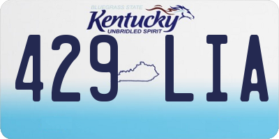 KY license plate 429LIA