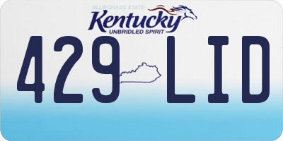 KY license plate 429LID