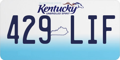 KY license plate 429LIF