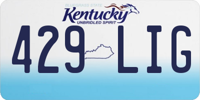 KY license plate 429LIG
