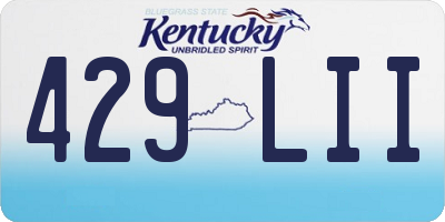 KY license plate 429LII