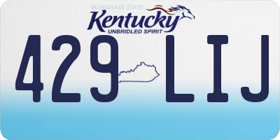 KY license plate 429LIJ