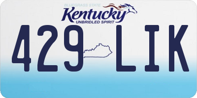 KY license plate 429LIK