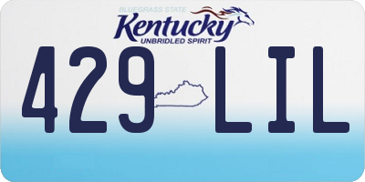 KY license plate 429LIL