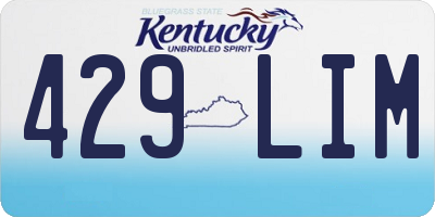 KY license plate 429LIM