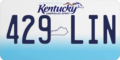 KY license plate 429LIN