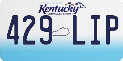 KY license plate 429LIP