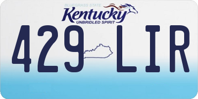 KY license plate 429LIR