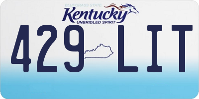KY license plate 429LIT