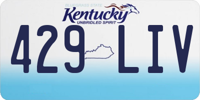 KY license plate 429LIV