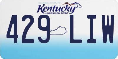 KY license plate 429LIW