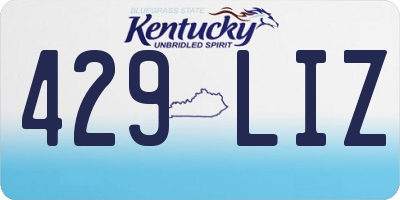 KY license plate 429LIZ