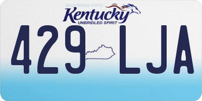 KY license plate 429LJA