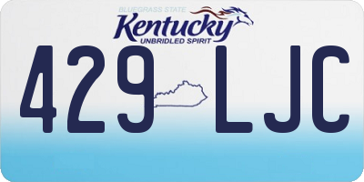 KY license plate 429LJC