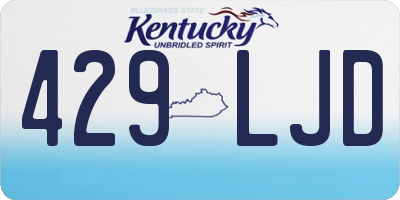 KY license plate 429LJD