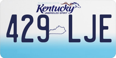 KY license plate 429LJE