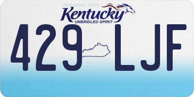 KY license plate 429LJF