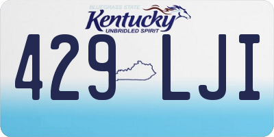 KY license plate 429LJI