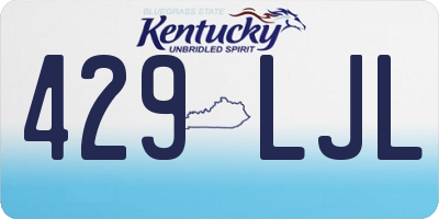 KY license plate 429LJL