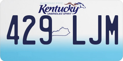 KY license plate 429LJM