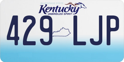 KY license plate 429LJP