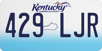 KY license plate 429LJR