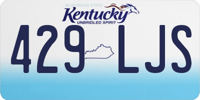 KY license plate 429LJS