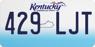 KY license plate 429LJT