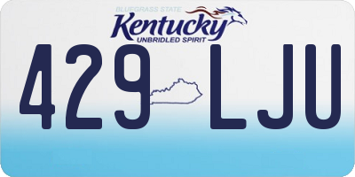 KY license plate 429LJU