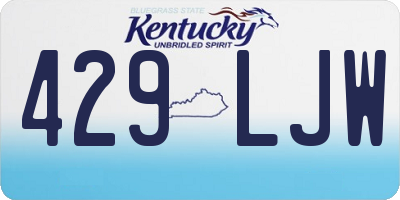 KY license plate 429LJW