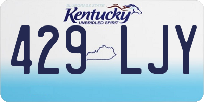 KY license plate 429LJY