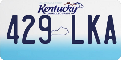 KY license plate 429LKA